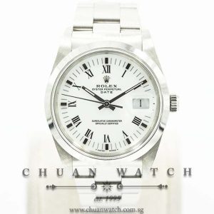 Rolex Oyster Perpetual Date 34mm 15000 White Roman - Discontinued