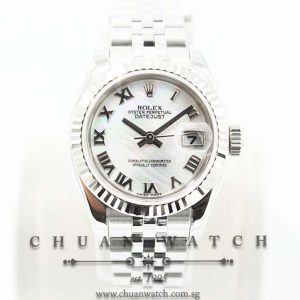 Rolex Ladies DateJust 26mm 179174 White MOP Roman
