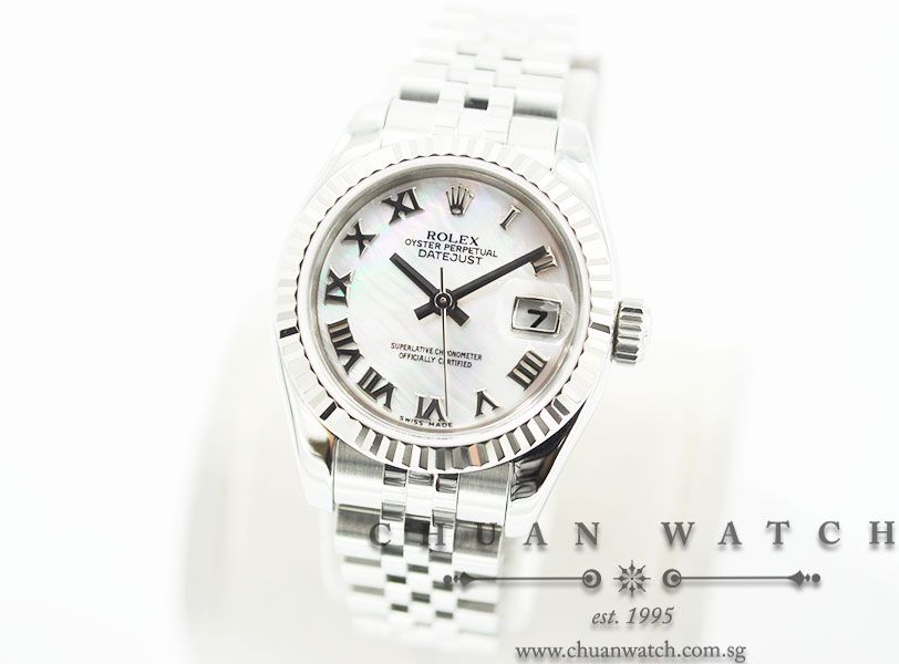 Rolex Ladies DateJust 26mm 179174 White MOP Roman - Image 2