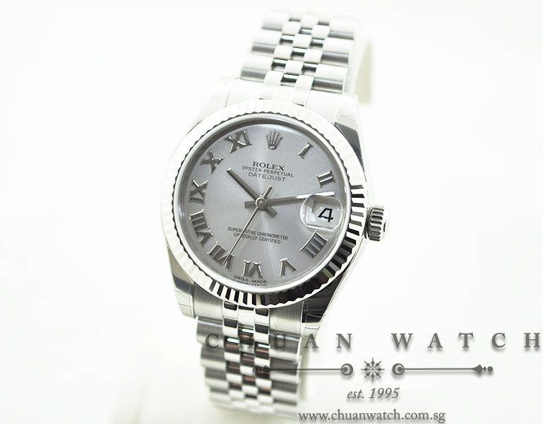 Rolex Boys DateJust 31mm 178274 Rhodium Sunburst Roman - Image 2