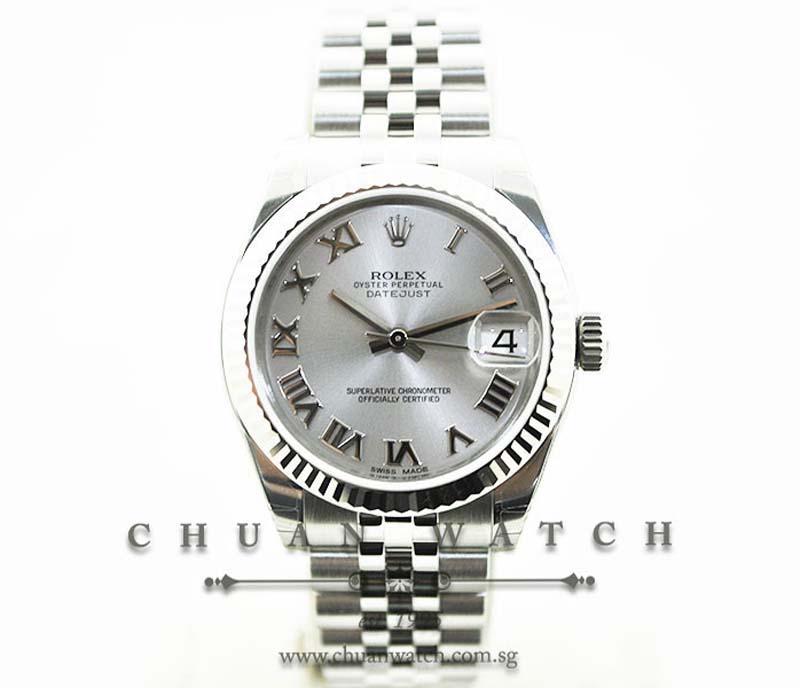 Rolex Boys DateJust 31mm 178274 Rhodium Sunburst Roman