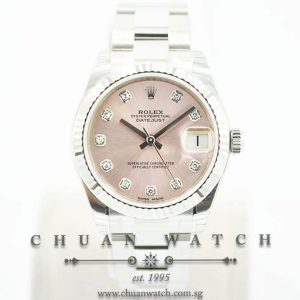 Rolex Boys DateJust 31mm 178274 Pink Sunburst Diamonds