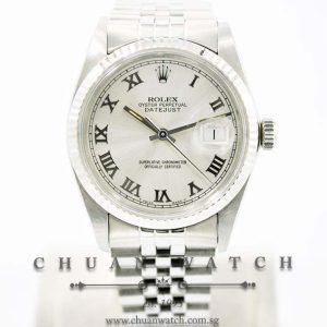 Rolex Vintage Gents DateJust 36mm 16014 Silver Sunburst Roman - Discontinued
