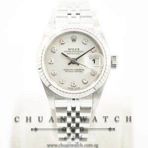 Rolex Ladies DateJust 26mm 79174 Silver Sunburst Diamonds - Discontinued
