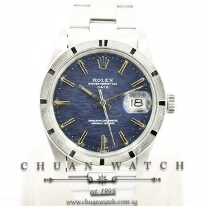 Rolex Vintage Oyster Perpetual Date 34mm 1501 Blue Linen Baton - Discontinued