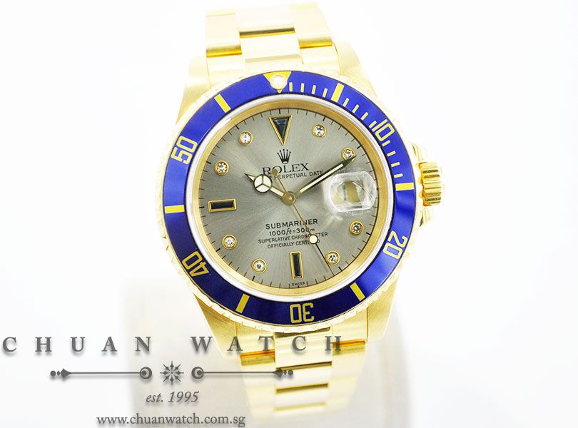 Rolex Submariner Date 16618 Slate Serti - Discontinued - Image 3