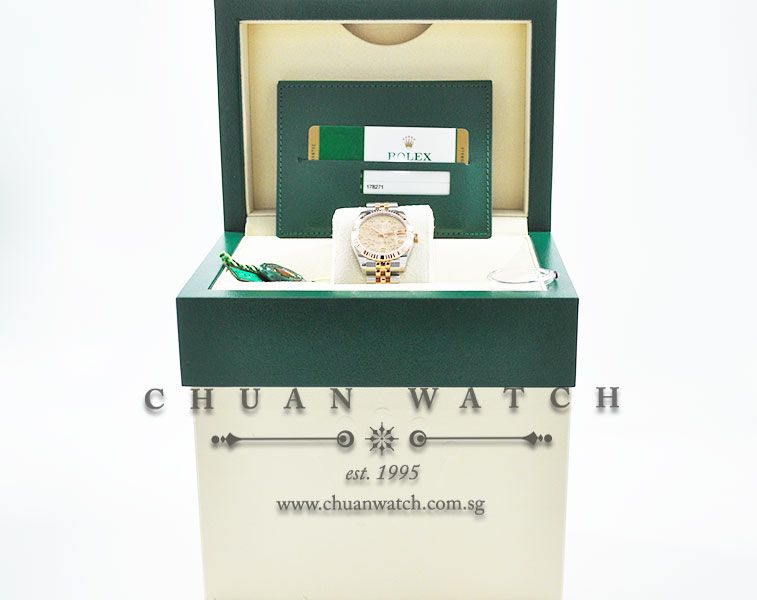 Rolex Boys DateJust 31mm 178271 Pink Flowers Arabic 6 - Image 5