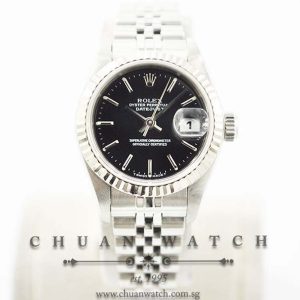 Rolex Ladies DateJust 26mm 79174 Black Sunburst Index - Discontinued