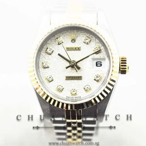 Rolex Ladies DateJust 26mm 69173 Silver Jubilee Diamonds - Discontinued