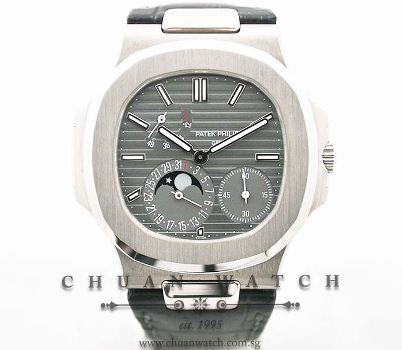 Patek Philippe Nautilus MoonPhase Power-Reserve White Gold 40mm 5712G-001
