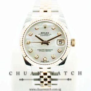 Rolex Boys DateJust 31mm 178271 White MOP Diamonds