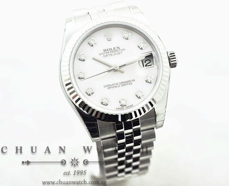 Rolex Boys DateJust 31mm 178274 Pink MOP Diamonds - Image 3