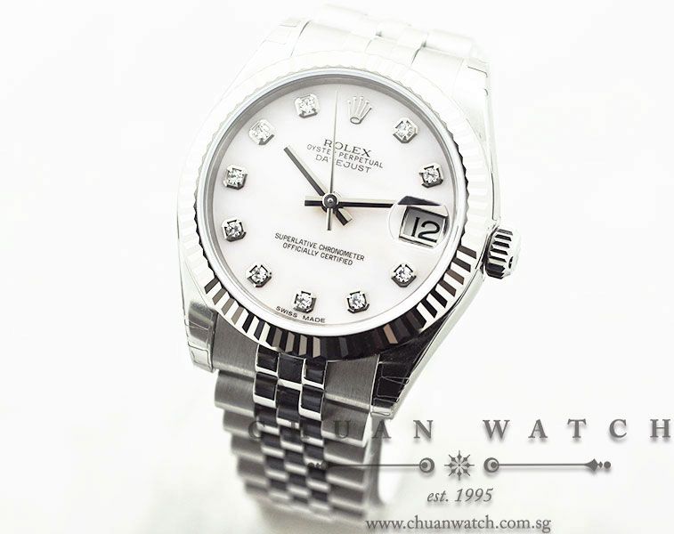 Rolex Boys DateJust 31mm 178274 Pink MOP Diamonds - Image 2