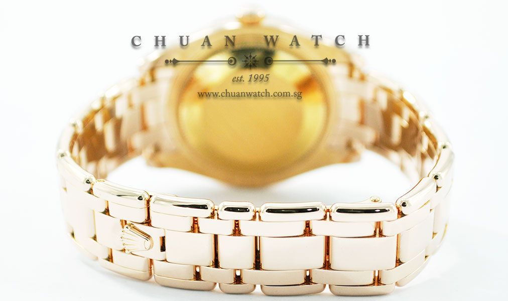 Rolex DateJust PearlMaster Rose Gold 34mm 81315 White MOP Roman VI 11BR Dream - Discontinued Dial - Image 4