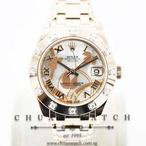 Rolex DateJust PearlMaster Rose Gold 34mm 81315 White MOP Roman VI 11BR Dream - Discontinued Dial