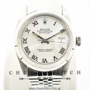 Rolex Vintage Gents DateJust 36mm 16014 Silver Sunburst Roman - Discontinued