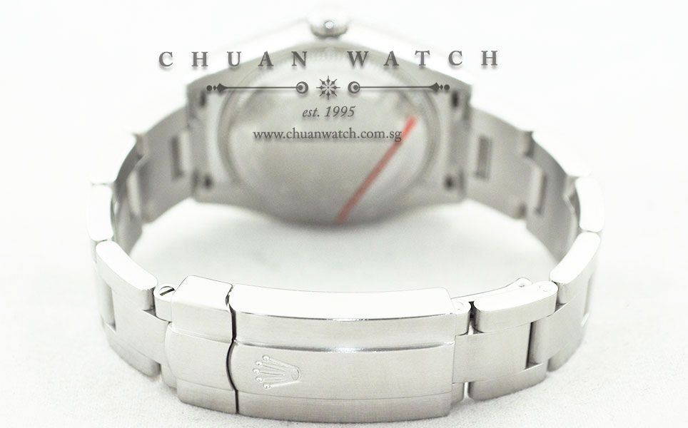 Rolex Boys Oyster Perpetual No-Date 31mm 177200 Silver Sunburst 3.6.9 Pink Baton - Image 4