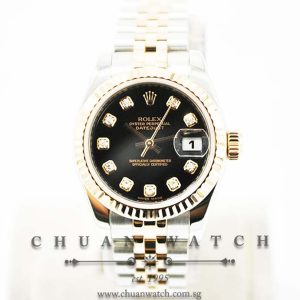 Rolex Ladies DateJust 26mm 179171 Black Diamonds