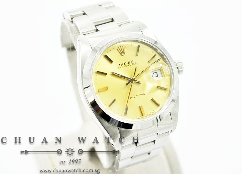 Rolex Vintage Oysterdate Precision 34mm 6694 Champagne Sunburst Index - Discontinued - Image 3