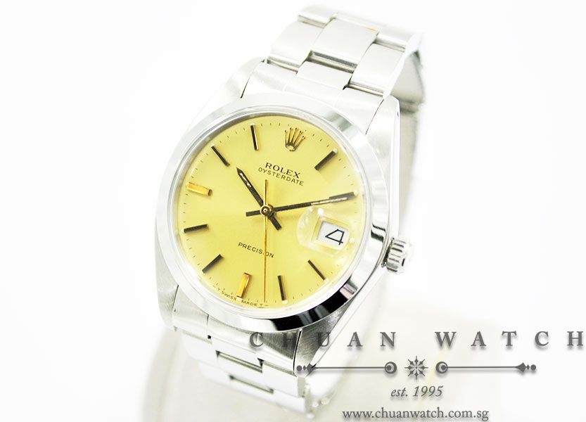 Rolex Vintage Oysterdate Precision 34mm 6694 Champagne Sunburst Index - Discontinued - Image 2