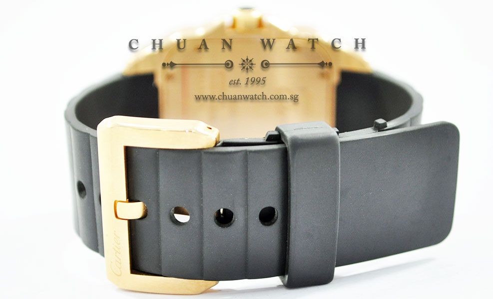 Cartier Santos 100 XL Rose Gold Rubber Clad W20124U2 - Discontinued - Image 4