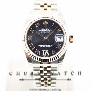 Rolex Boys DateJust 31mm 178271 Purple Roman VI 11BR