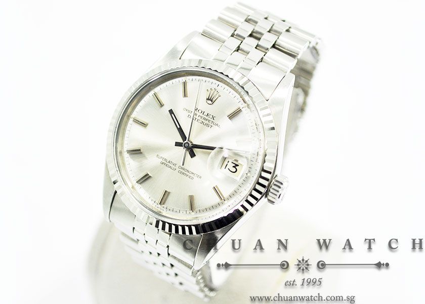 Rolex Vintage Gents DateJust 36mm 1601-4 Silver Sunburst Index - Discontinued - Image 2