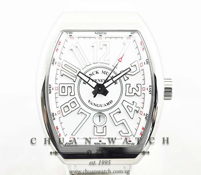 Franck Muller Vanguard Steel All White V 45 SC DT AC BC