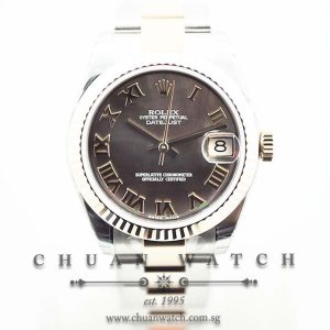 Rolex Boys DateJust 31mm 178271 Black MOP Roman