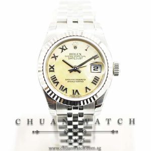 Rolex Ladies DateJust 26mm 179174 Yellow MOP Roman - Discontinued