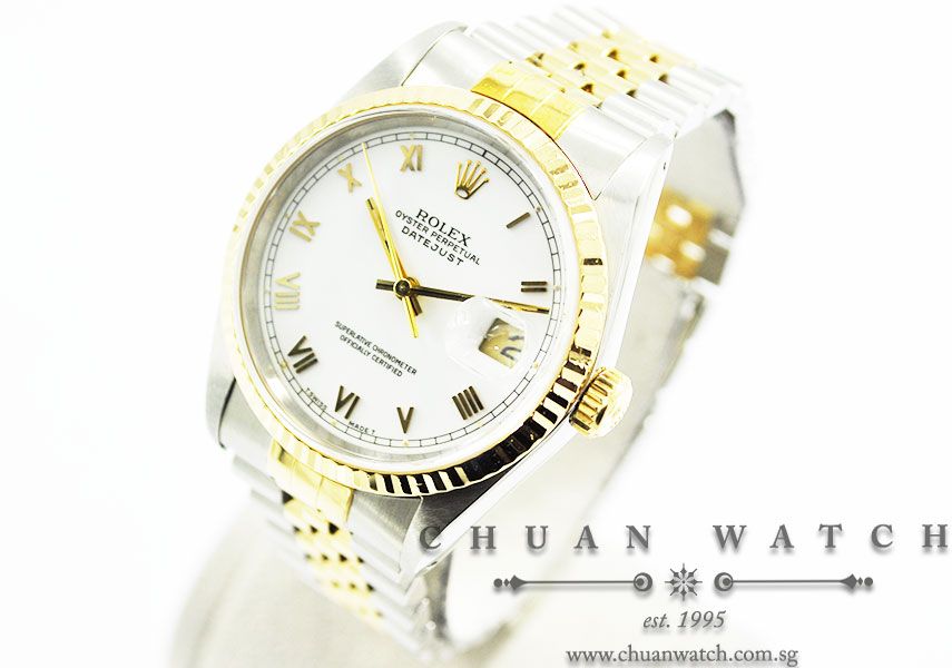 Rolex Gents DateJust 36mm 16233 White Roman - Discontinued - Image 2