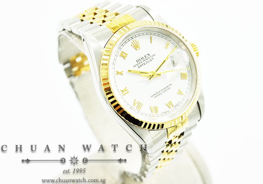 Rolex Gents DateJust 36mm 16233 White Roman - Discontinued - Image 3