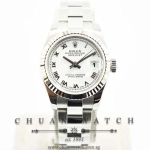 Rolex Ladies DateJust 26mm 179174 White Roman