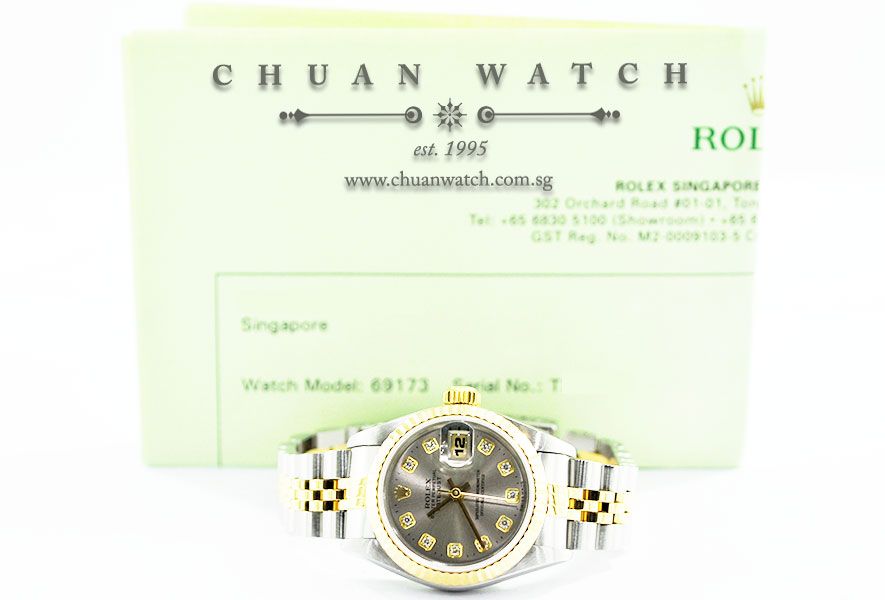 Rolex Ladies DateJust 26mm 69173 Grey Sunburst Diamonds - Discontinued - Image 5