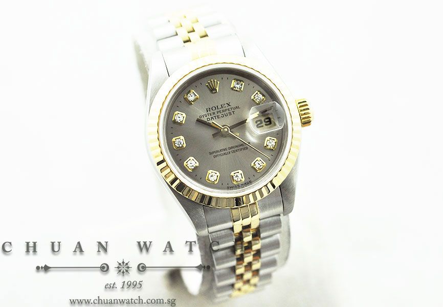 Rolex Ladies DateJust 26mm 69173 Grey Sunburst Diamonds - Discontinued - Image 3