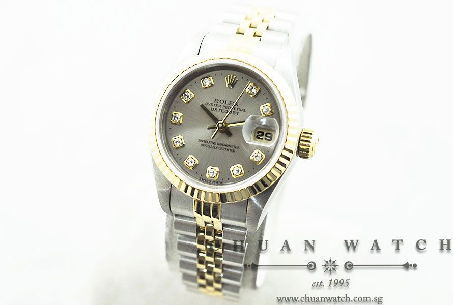 Rolex Ladies DateJust 26mm 69173 Grey Sunburst Diamonds - Discontinued - Image 2