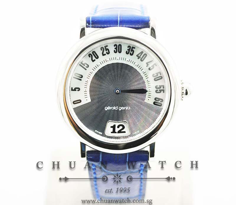 Gerald Genta Retro Classic Jump Hour White Gold 36mm G3634.7 - Discontinued