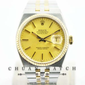 Rolex Vintage Gents OysterQuartz DateJust 36mm 17013 Champagne Sunburst Index - Discontinued