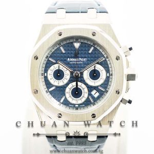 Audemars Piguet Royal Oak Chronograph White Gold 39mm 26022BC Blue - Discontinued