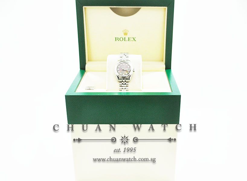 Rolex Ladies DateJust 26mm 179174 Black MOP Diamonds - Discontinued - Image 5