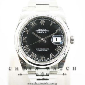Rolex Gents DateJust 36mm 116200 Black Roman