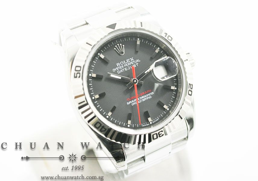 Rolex Gents DateJust Turn-O-Graph Thunderbird 36mm 116264 Matte Grey Index - Discontinued - Image 3