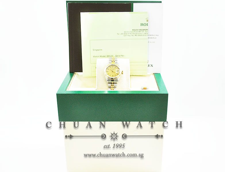 Rolex Ladies DateJust 26mm 69173 Champagne Linen Index - Discontinued - Image 5