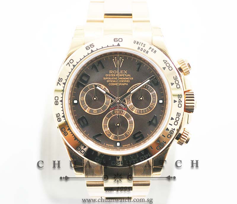 Rolex Cosmograph Daytona Everose 116505 Chocolate Sunburst Arabic