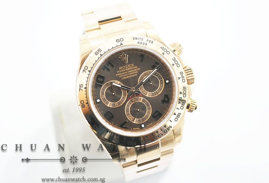 Rolex Cosmograph Daytona Everose 116505 Chocolate Sunburst Arabic - Image 3