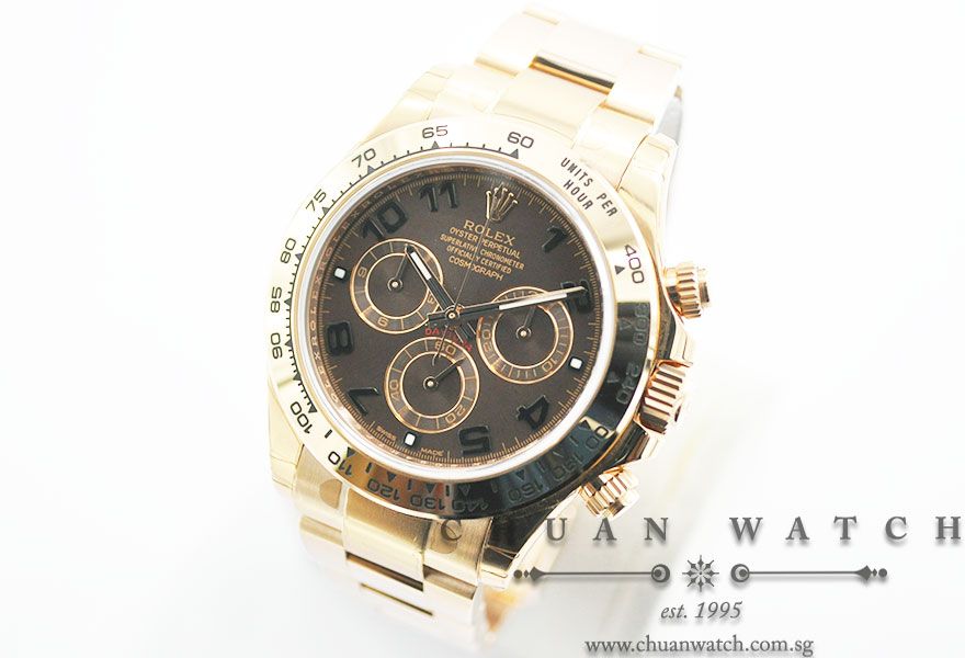 Rolex Cosmograph Daytona Everose 116505 Chocolate Sunburst Arabic - Image 2
