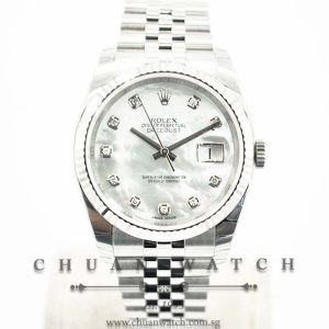 Rolex Gents DateJust 36mm 116234 White MOP Diamonds