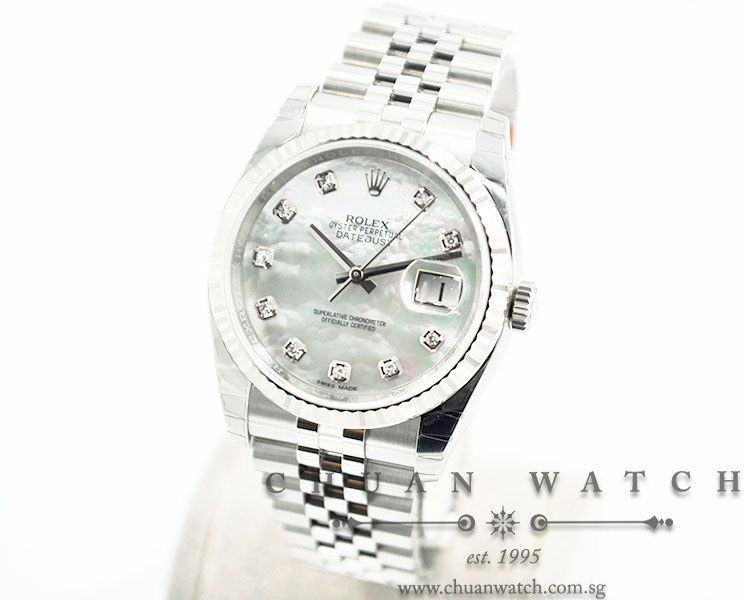 Rolex Gents DateJust 36mm 116234 White MOP Diamonds - Image 2