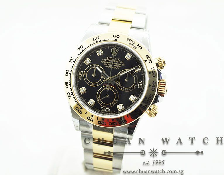 Rolex Cosmograph Daytona Two-Tone 116503 Black Diamonds - Image 2