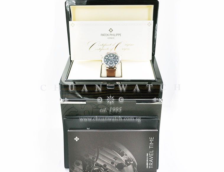 Patek Philippe Calatrava Pilot Travel Time White Gold 42mm 5524G-001 - Image 5